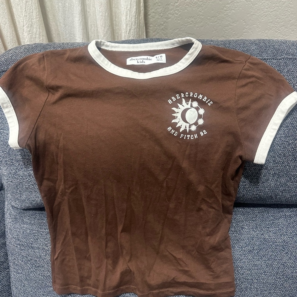Abercrombie Kids Brown and White Tee